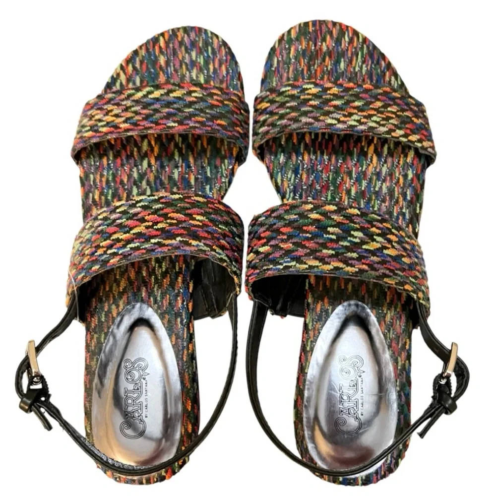 Sandals by Carlos Santana | Multi-color | Size 7M | LIKE NEW! - Picture 8 of 9